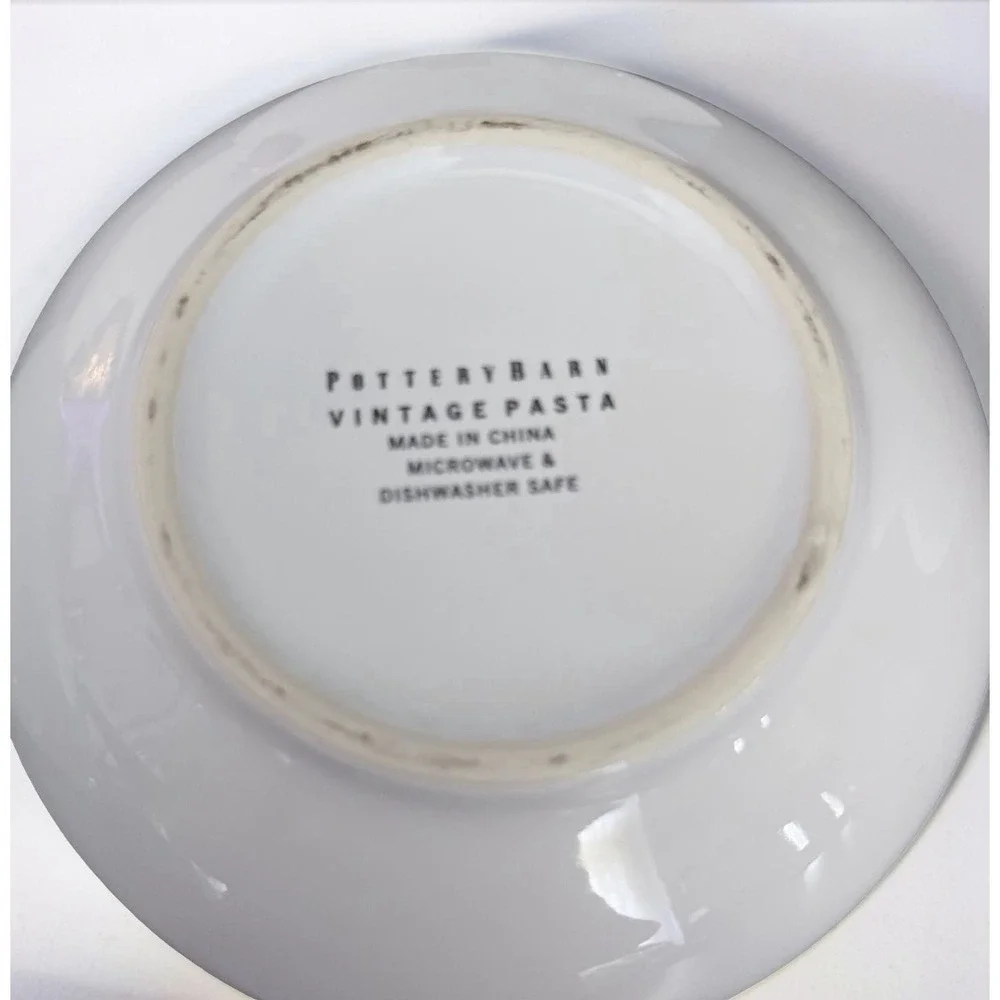 Pottery‎ Barn Vintage Pasta Olive Oil Dipping Bowls Parmigiano Cheese Bowl Set